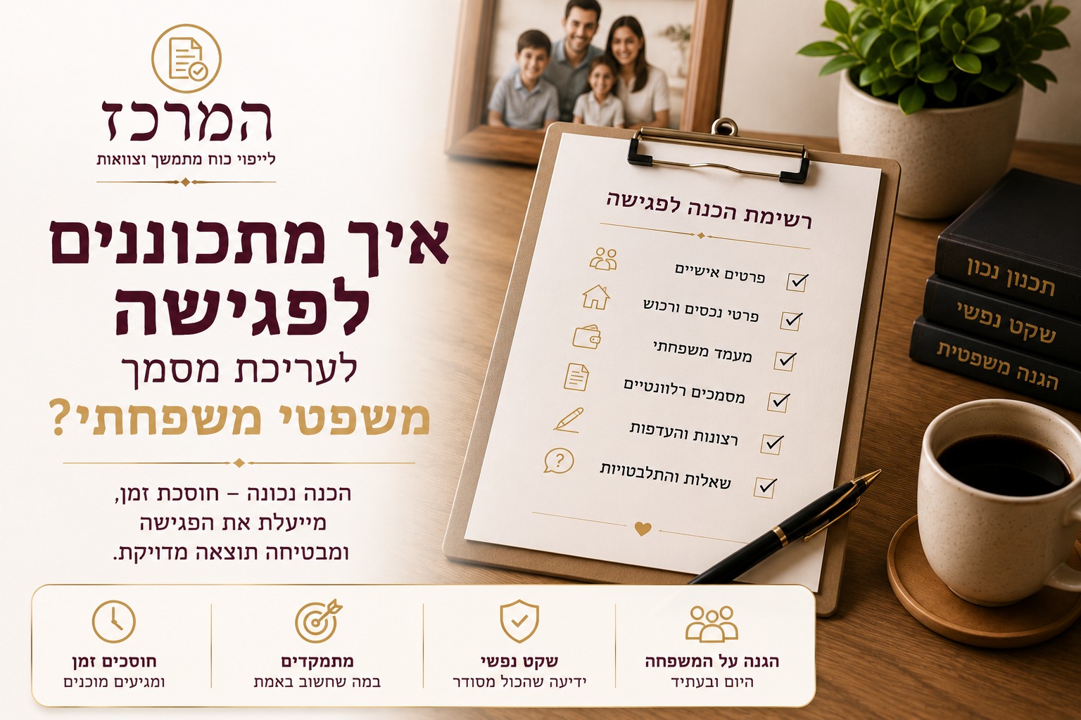 איך מתכוננים לפגישה לעריכת מסמך משפטי משפחתי?